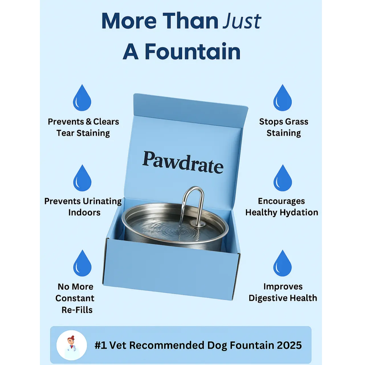 Pawdrate™ Filtered Water Fountain