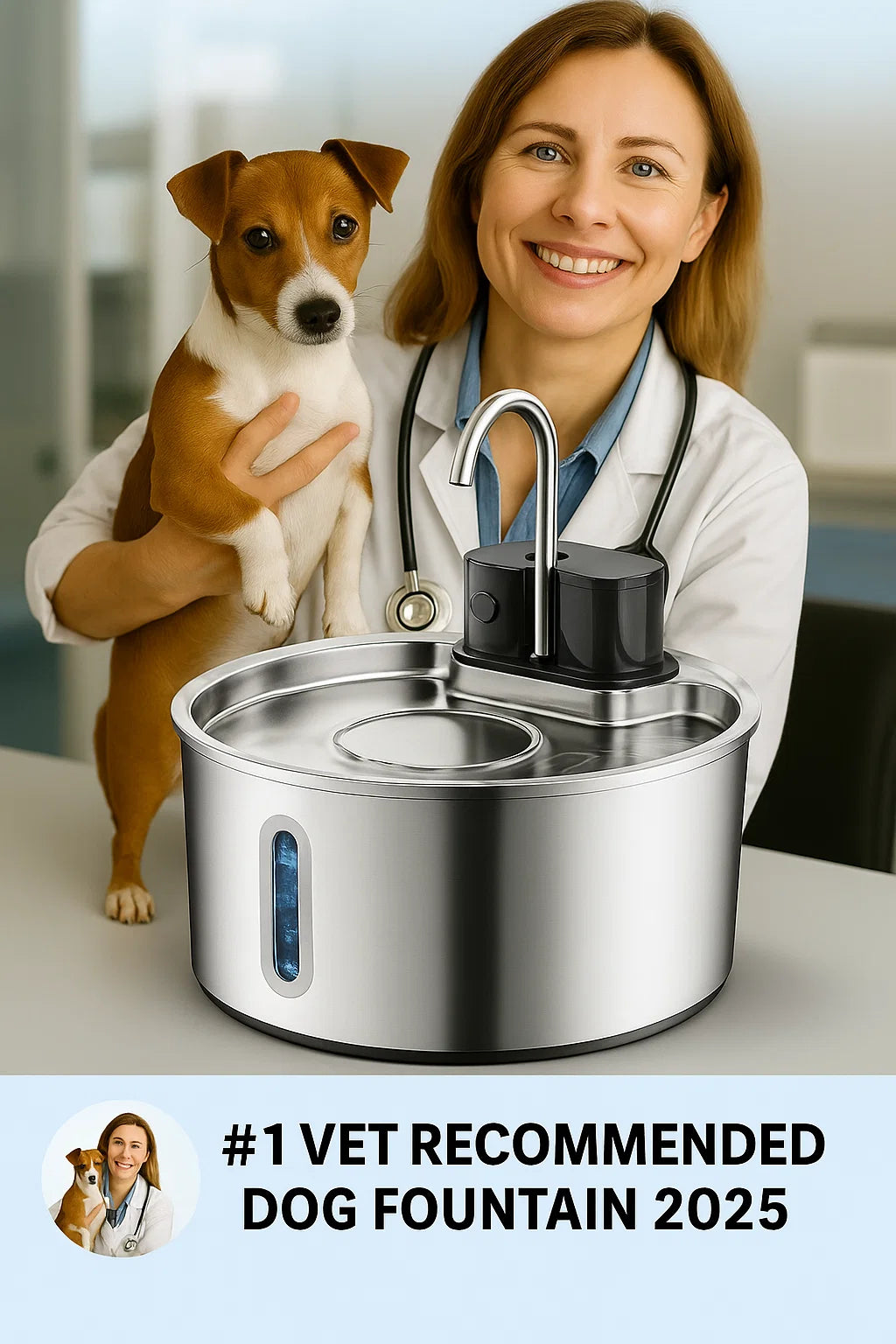 Pawdrate™ Filtered Water Fountain (Battery Version)